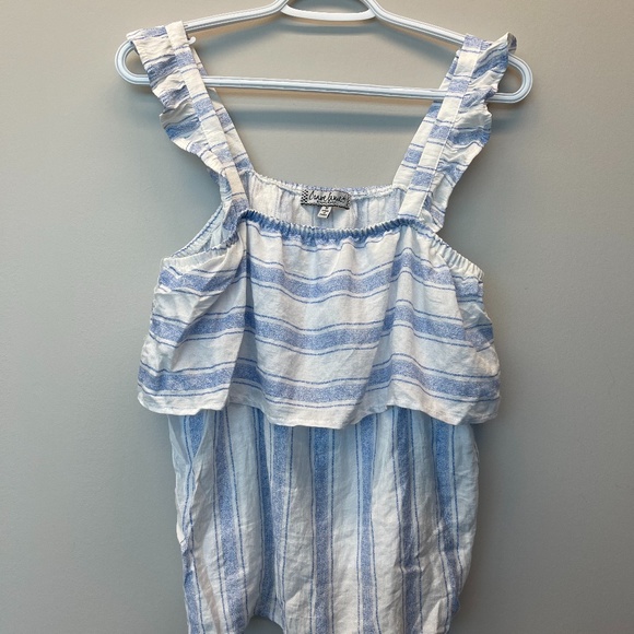 Crave Fame Blue White Stripe Top - Picture 2 of 4